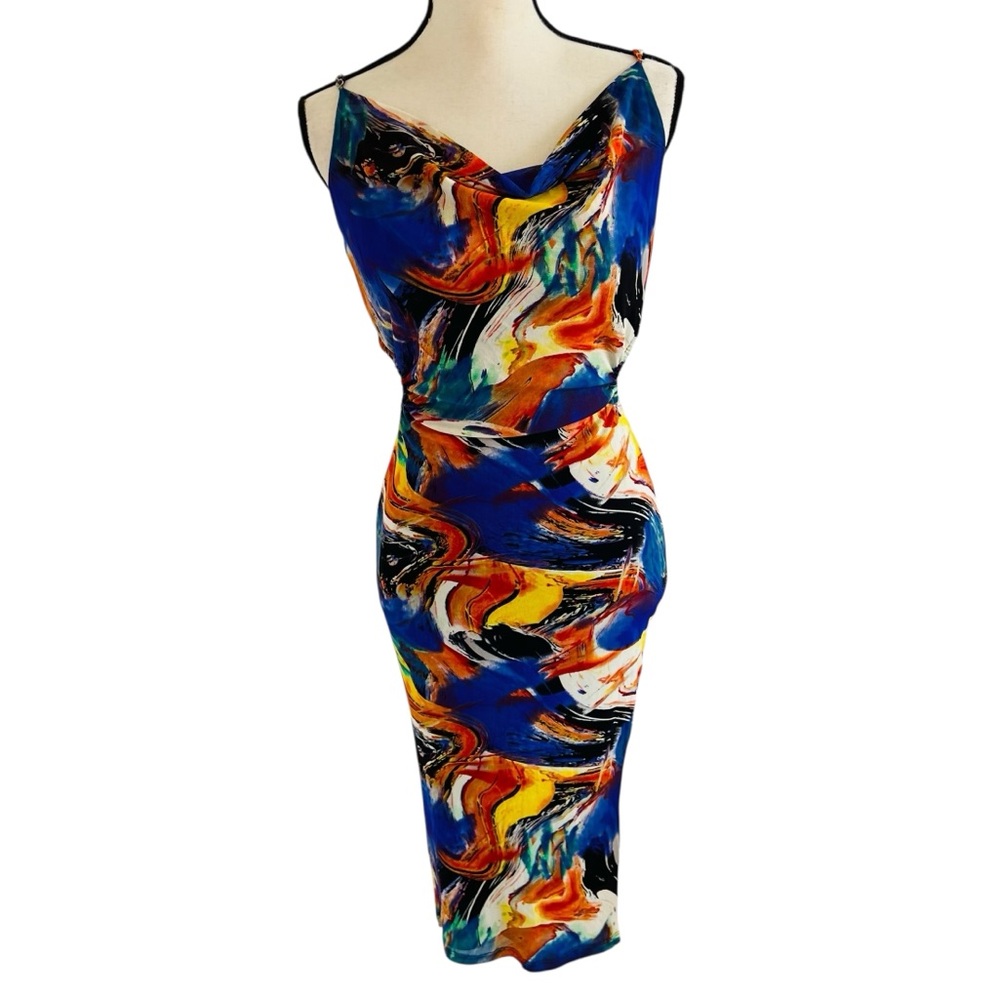 Blanc Clothing Vibrant Multicolor Dress